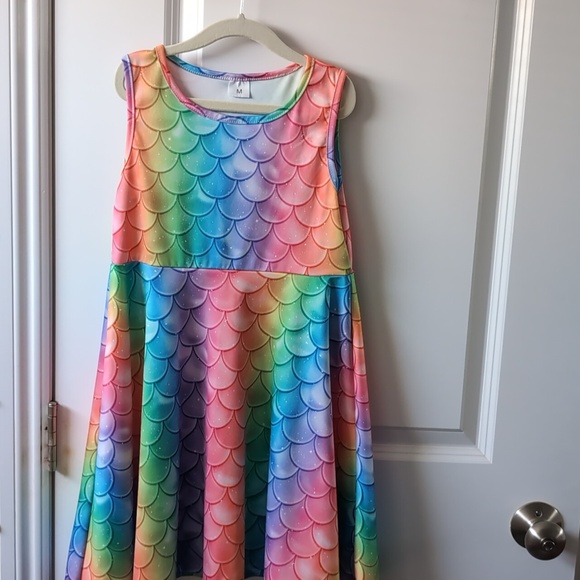 2 girl dresses size medium rainbow and American - Picture 3 of 4